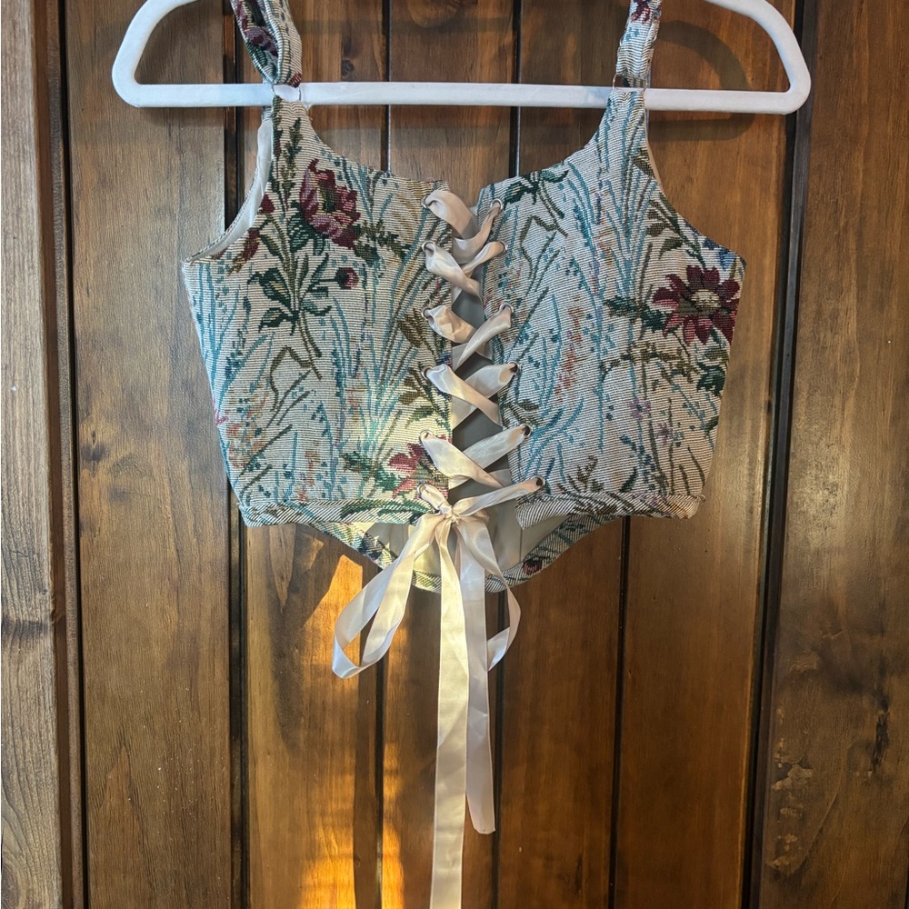 Floral corset top